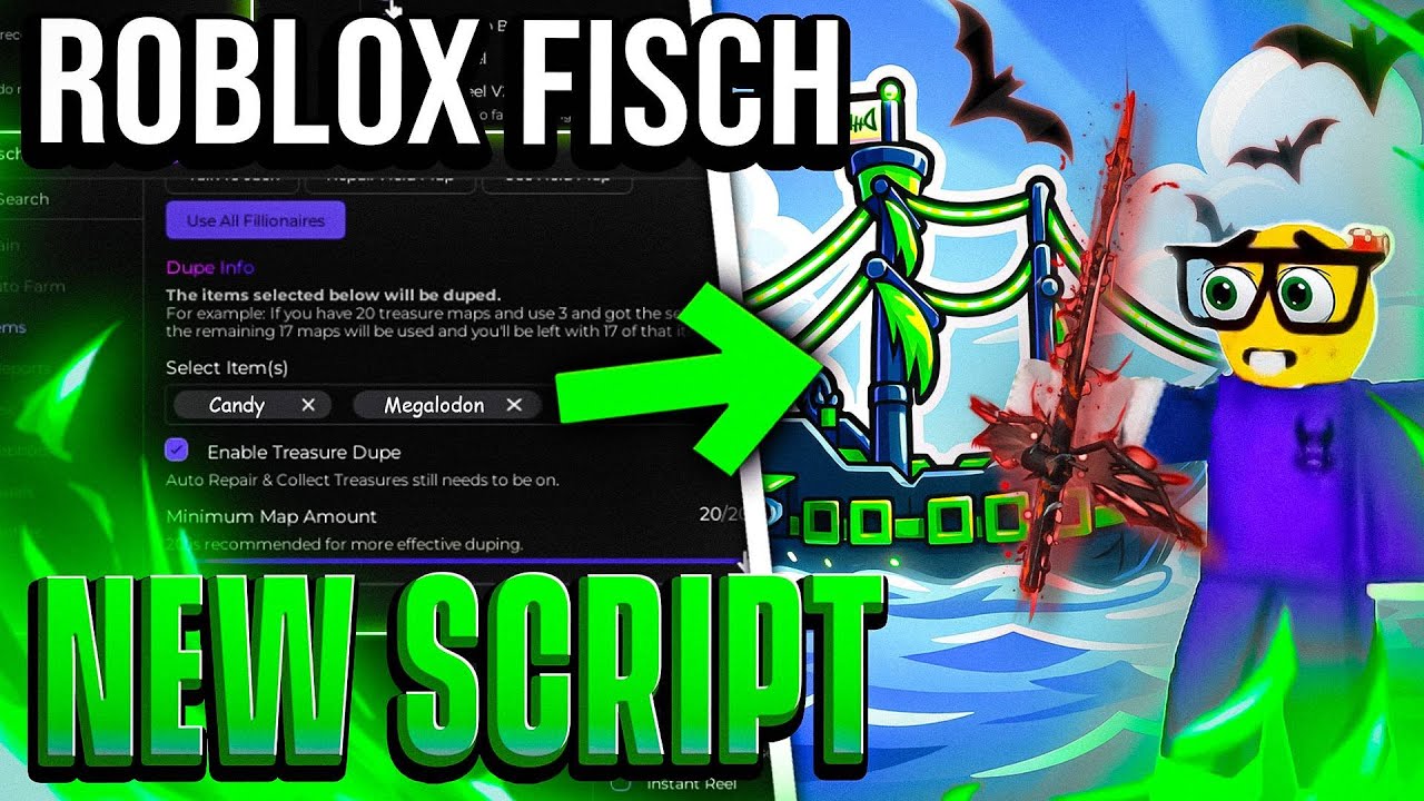 Fisch Script 2025 🎃 БЕЗ КЛЮЧА (PASTEBIN) &mdash; Автопоимка, Копье-Дуплет, Мгновенная катушка и Конфетн...