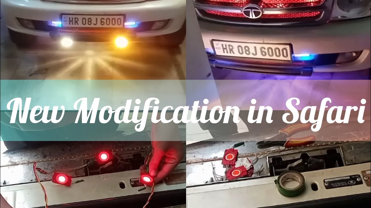 #Add new red light in front side Safari in a new look Modified Safari 😱🤯💯