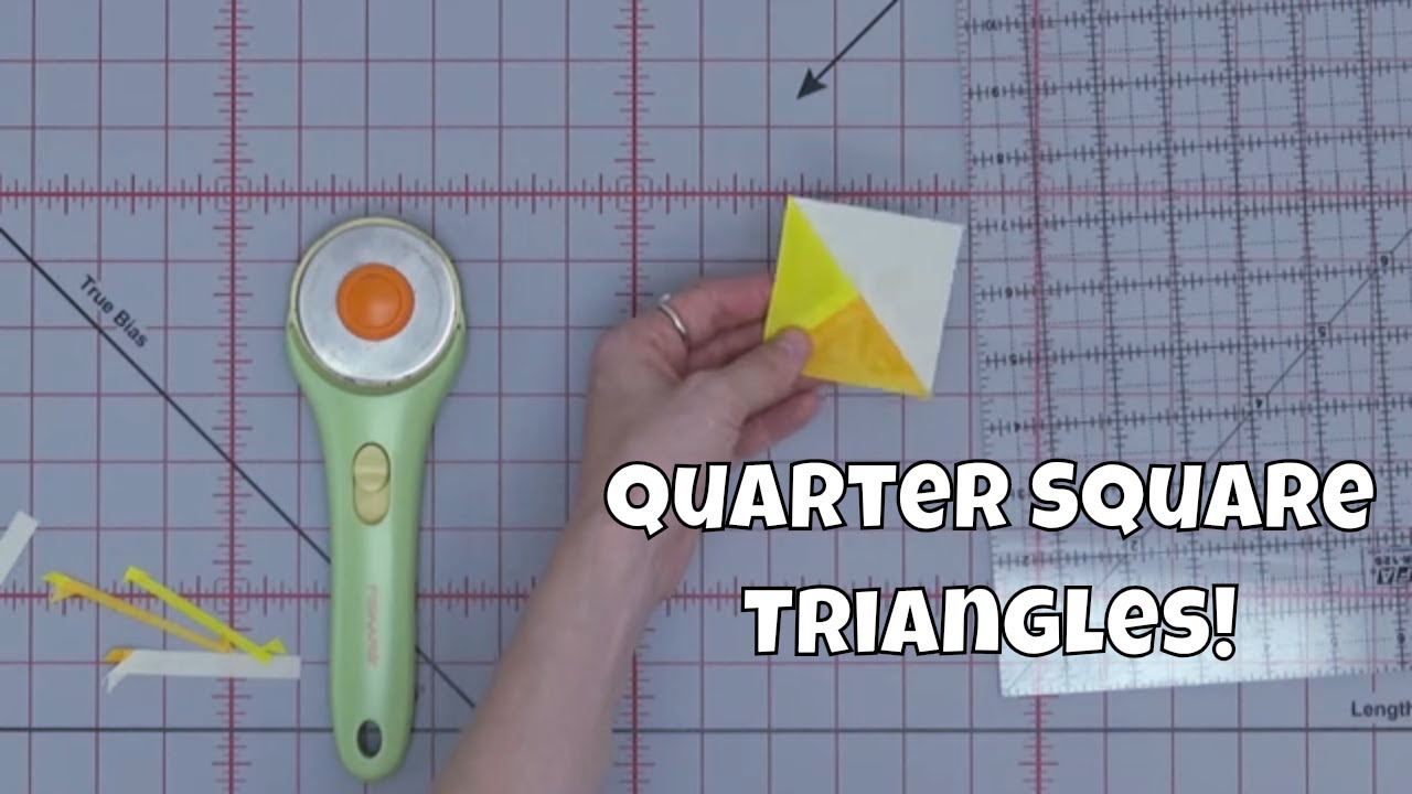 How to Piece Two at a Time QUARTER Square Triangles Quilting Tutorial