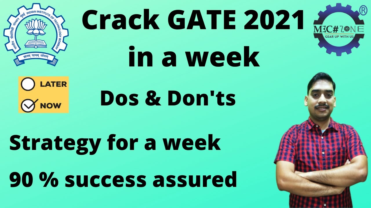 How to crack GATE in a week |What to do a week before GATE | crack GATE in first attempt| GATE 2021