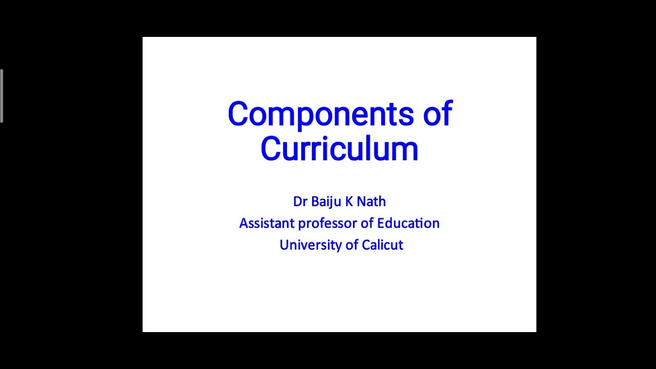 Components of Curriculum