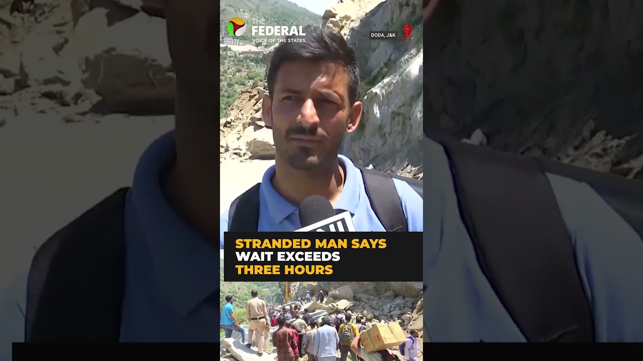 Landslide blocks Jammu&ndash;Kishtwar NH 244 in Doda, commuters stranded for hours | The Federal