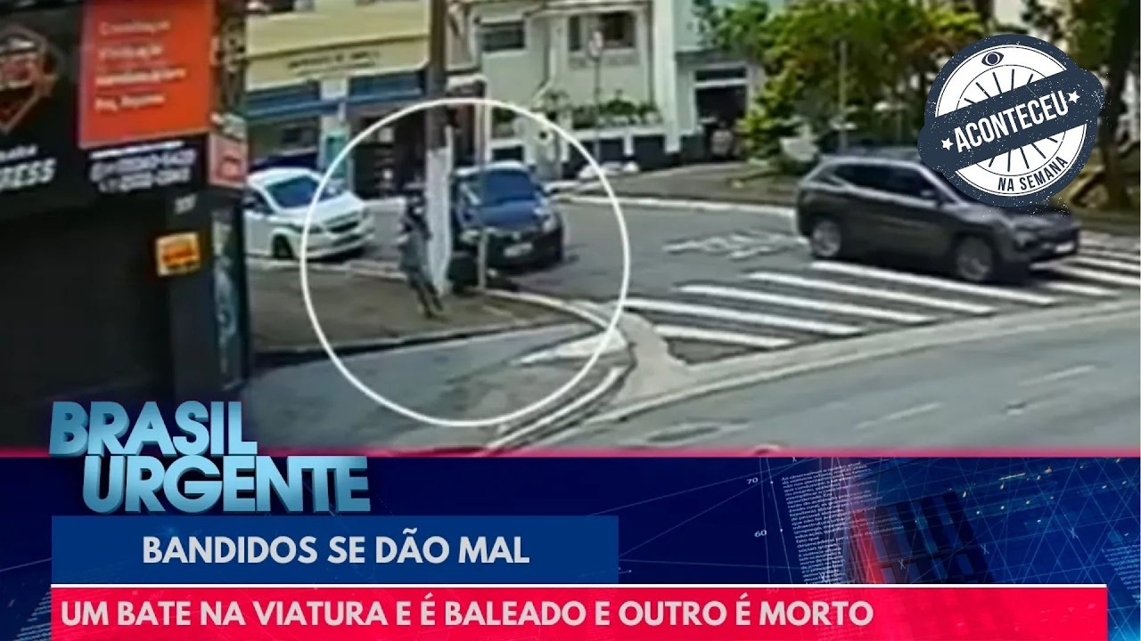 Bandidos se dão mal: um bate na viatura e é baleado e outro é morto | Aconteceu Na Semana