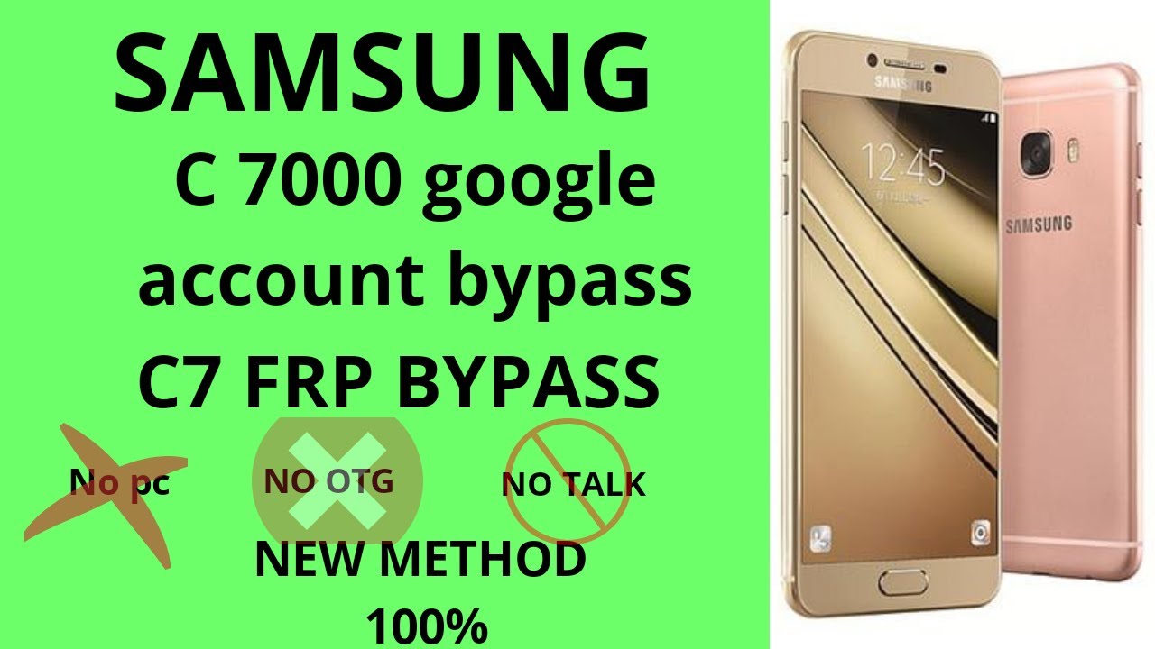 samsung c7 google account bypass || samsung c7 frp bypass || c7000 google account frp