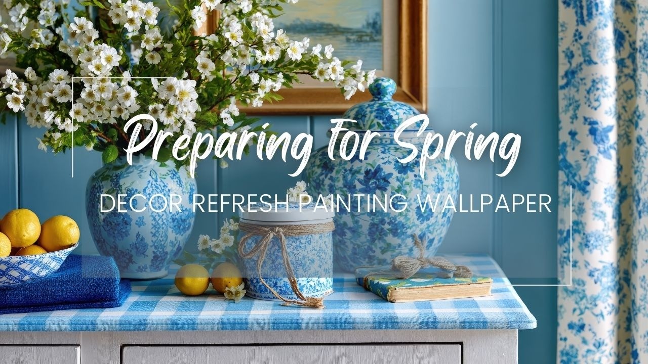 🌺 Preparing for Spring Cottagecore Decor Refresh Painting Wallpaper DIY Puzzle Haul and Organizing