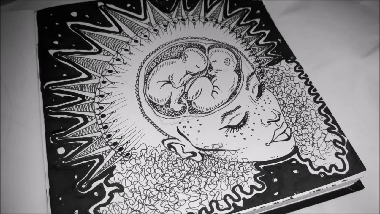 TRIPLETS // Speed Drawing, Speed Art, Doodle Art, Zentangle, Surreal Art, Doodling