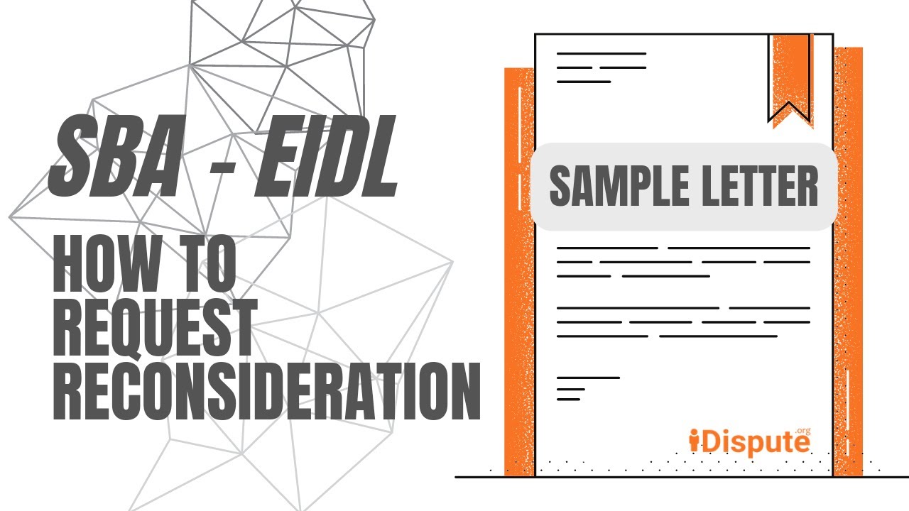 Why and How to Write EIDL SBA Reconsideration Letter - iDispute - Online Document Creator and Editor