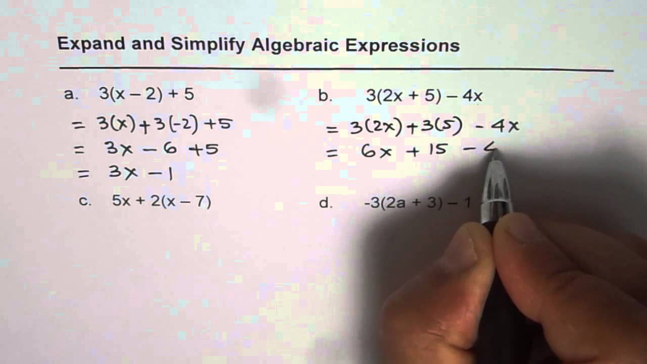 05 Expand and Simplify Algebraic Polynomial Expressions MCR3U