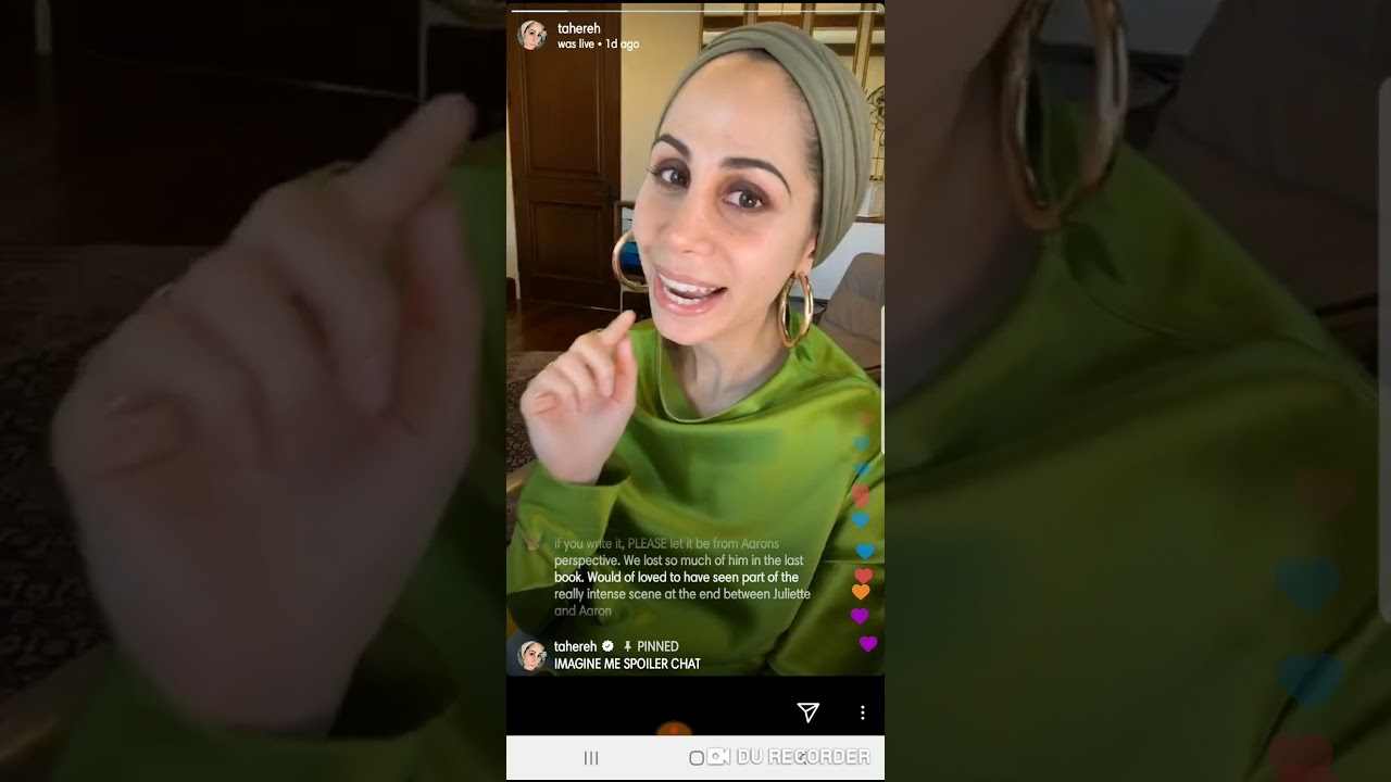Tahereh Mafi's Imagine Me Livestream *SPOILERS*
