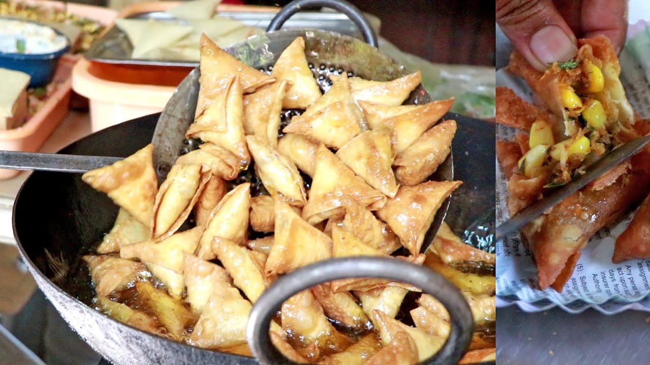 Famous Hyderabad Sweet Corn Samosa and Onion Samosa | Street Food in Hyderabad | My Food Show