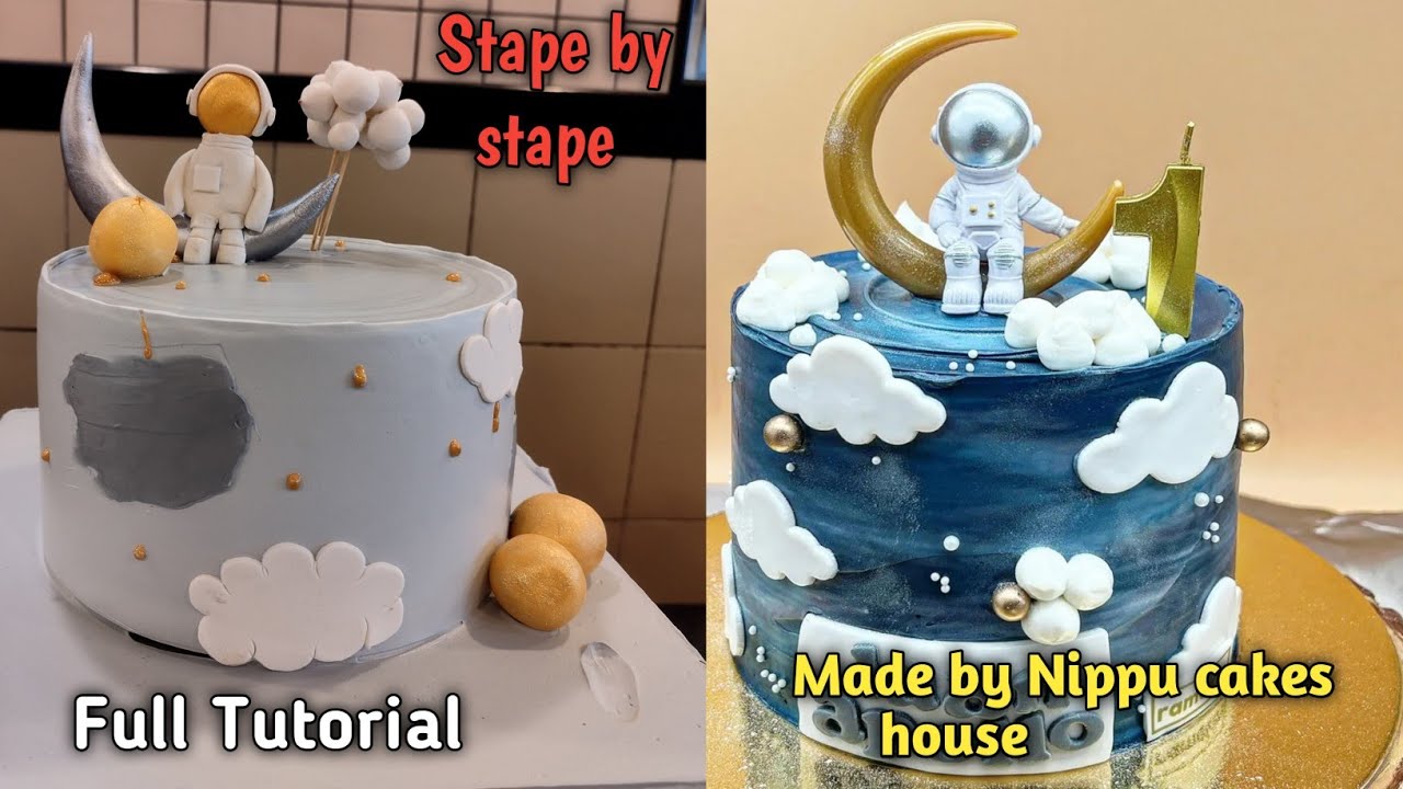 How To Make A  Space Astronaut Cake Toppers ||  Space Astronaut Cake video || Cakes Tutorial ||
