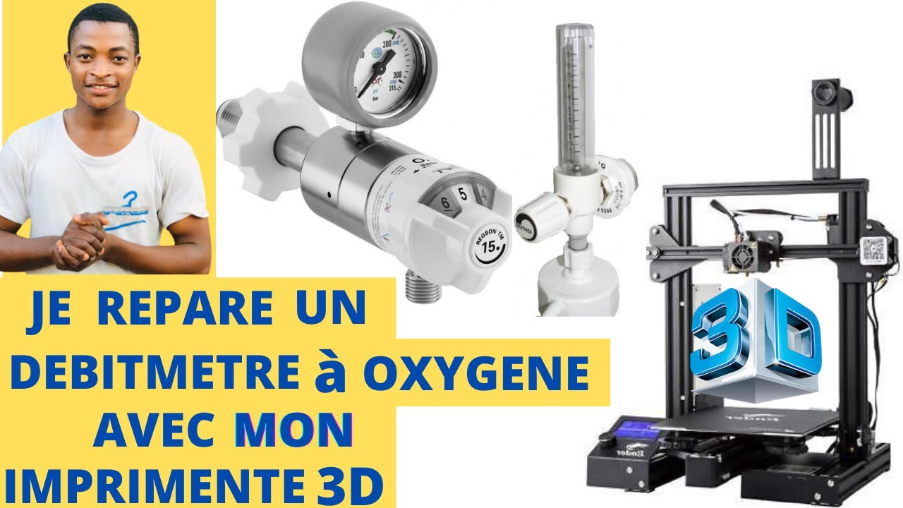 JE R&Eacute;PARE UN DEBITMETRE &agrave; OXYGENE AVEC MON IMPRIMENTE 3D / I'M REPAIRING WITH MY 3D PRINTER.