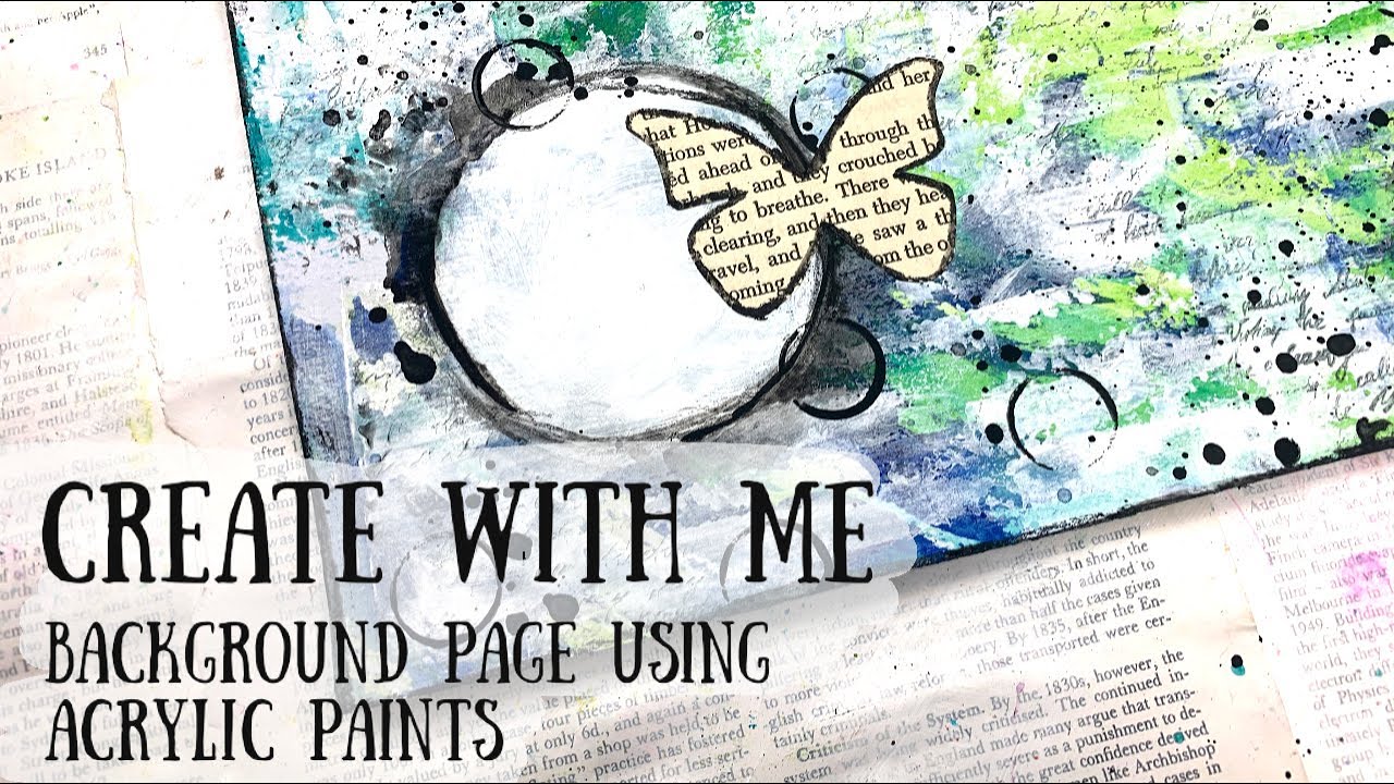 Create a background page using acrylic paints
