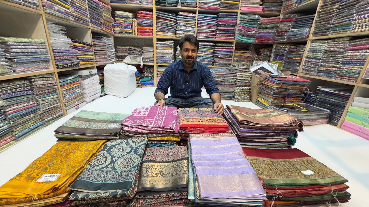 Chickpet Wholesale Modal Silk | Ajrakh Print | Kashmiri Silk | Mul Mul Sarees & Fancy Sarees