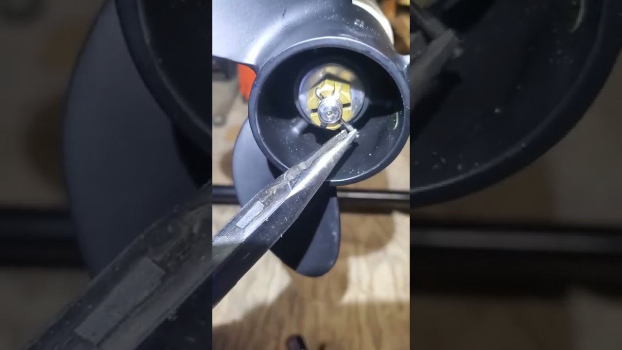 changing propeller on 2023 6hp tohatsu outboard, 7.8x8 to 7.8x7 spun propeller