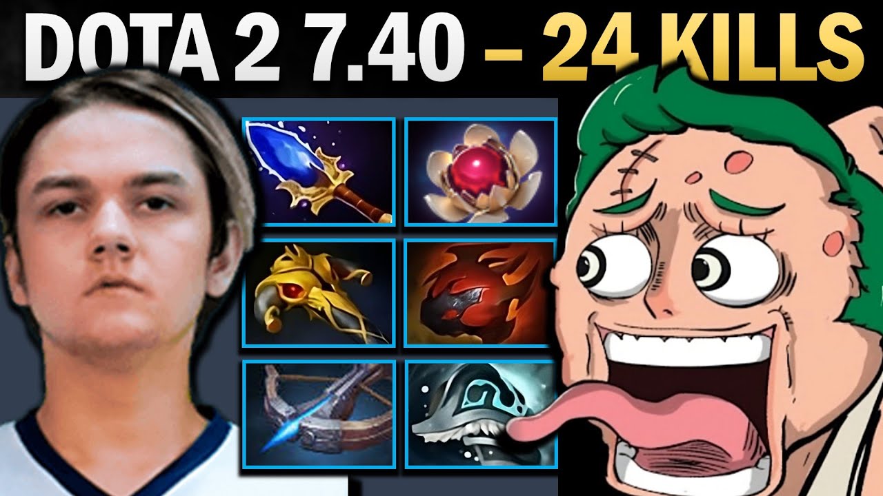 Pudge Pro Carry with Tarrasque and 24 Kills - Dota 7.41