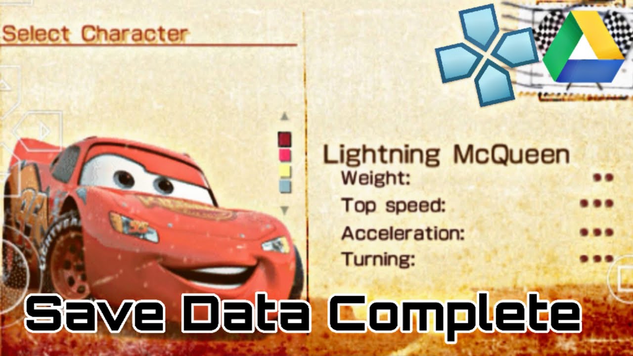 All Character Cars + Save Data Complete psp Emulator Android ios Pc
