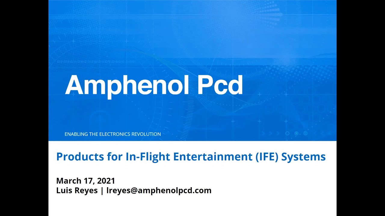 In-Flight Entertainment (IFE) Systems Webinar-March 2021