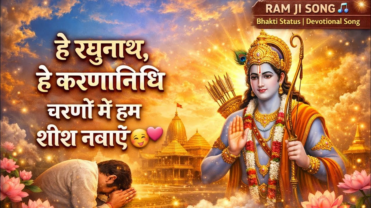🤗 हे करुणानिधि, हे करुणानिधि 🤗💖। Ram Ji Song🎶। #ram #rambhajan #ramcharan #song #bhakti #viral 