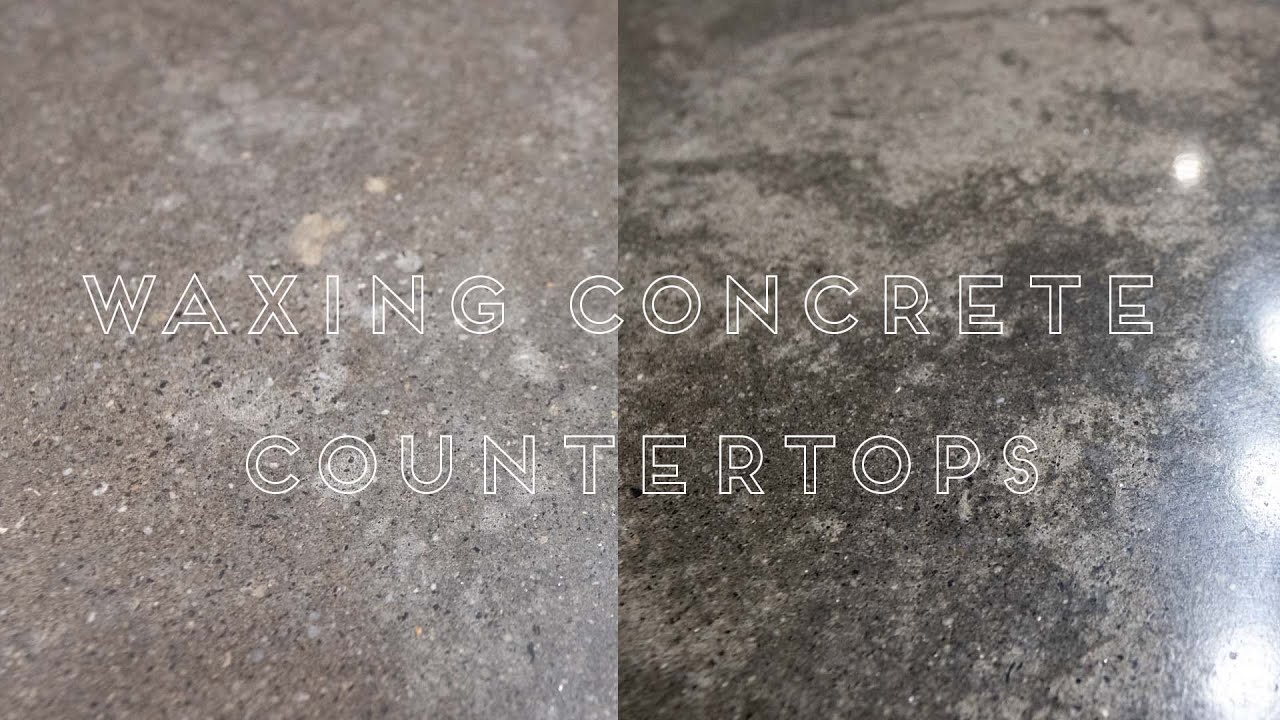 Waxing concrete countertops