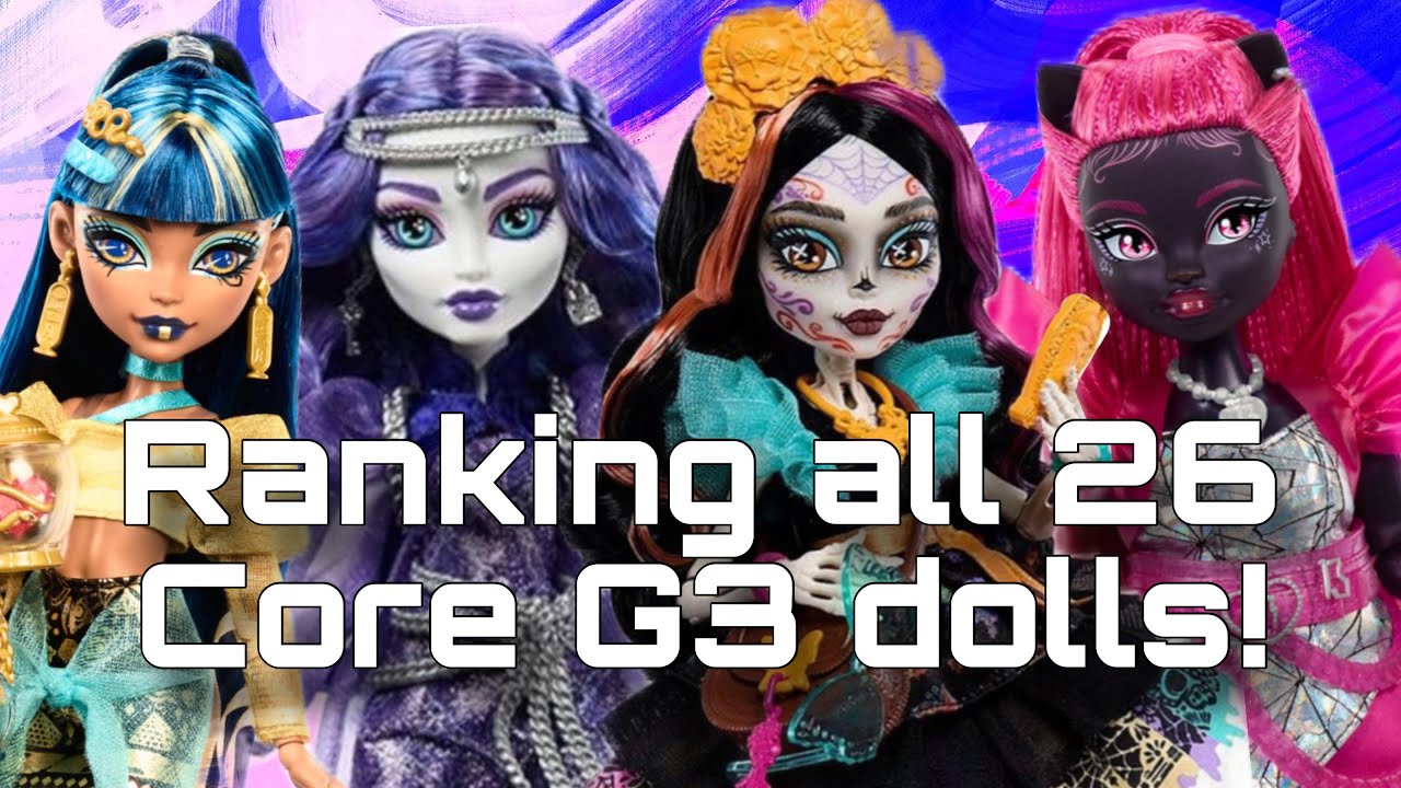 RANKING ALL 26 CORE MONSTER HIGH G3 DOLLS! Including Core refresh + Skelita | Tier lists with Lizzie