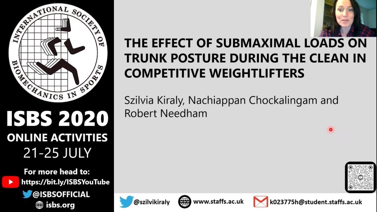 ISBS 2020: Szilvia Kiraly THE EFFECT OF SUB-MAXIMAL LOADS ON TRUNK POSTURE DURING THE CLEAN IN CO...