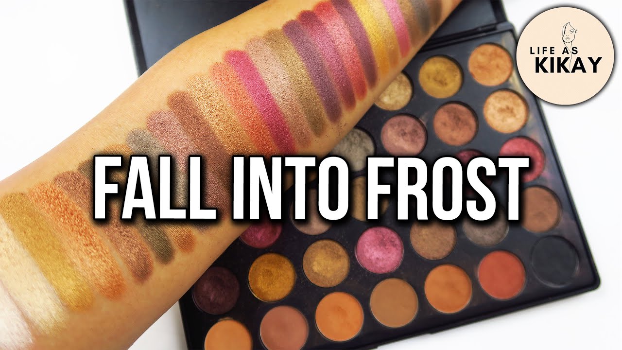 Morphe 35F Fall Into Frost palette Swatches