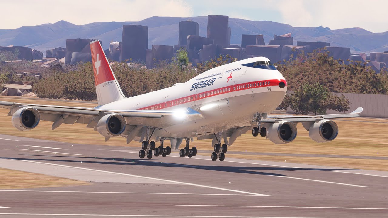 AMAZING LANDING!!! Boeing 747 Touchdown at Adelaide Airport