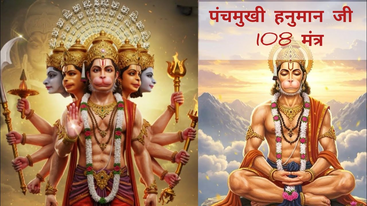 पंचमुखी हनुमान मंत्र जाप। 108 बार ऊं श्री हनुमते नमः। शक्ति शांति और सुरक्षा 🙏🙏🙏🙏🙏