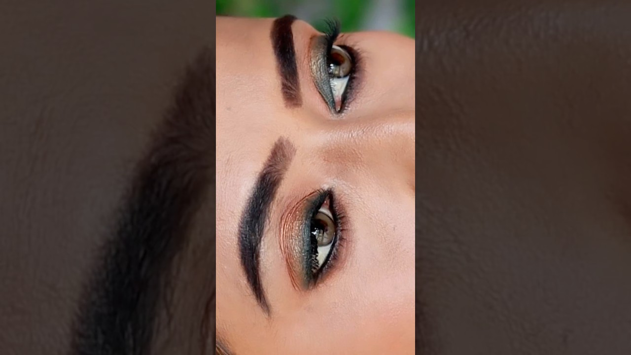 Metallic green eyes #eyemakeup #makeup