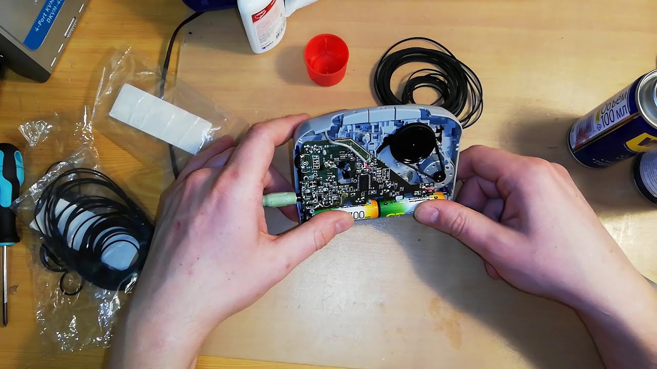 Кассетный плеер aiwa ps14. Обслуживание и замена пассика, кассетного плеера aiwa ps14