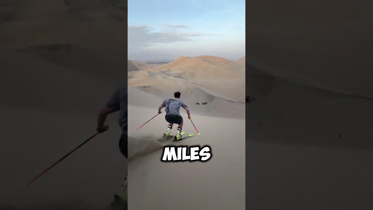 Sand skiing the next best hobbie #sahara #desert