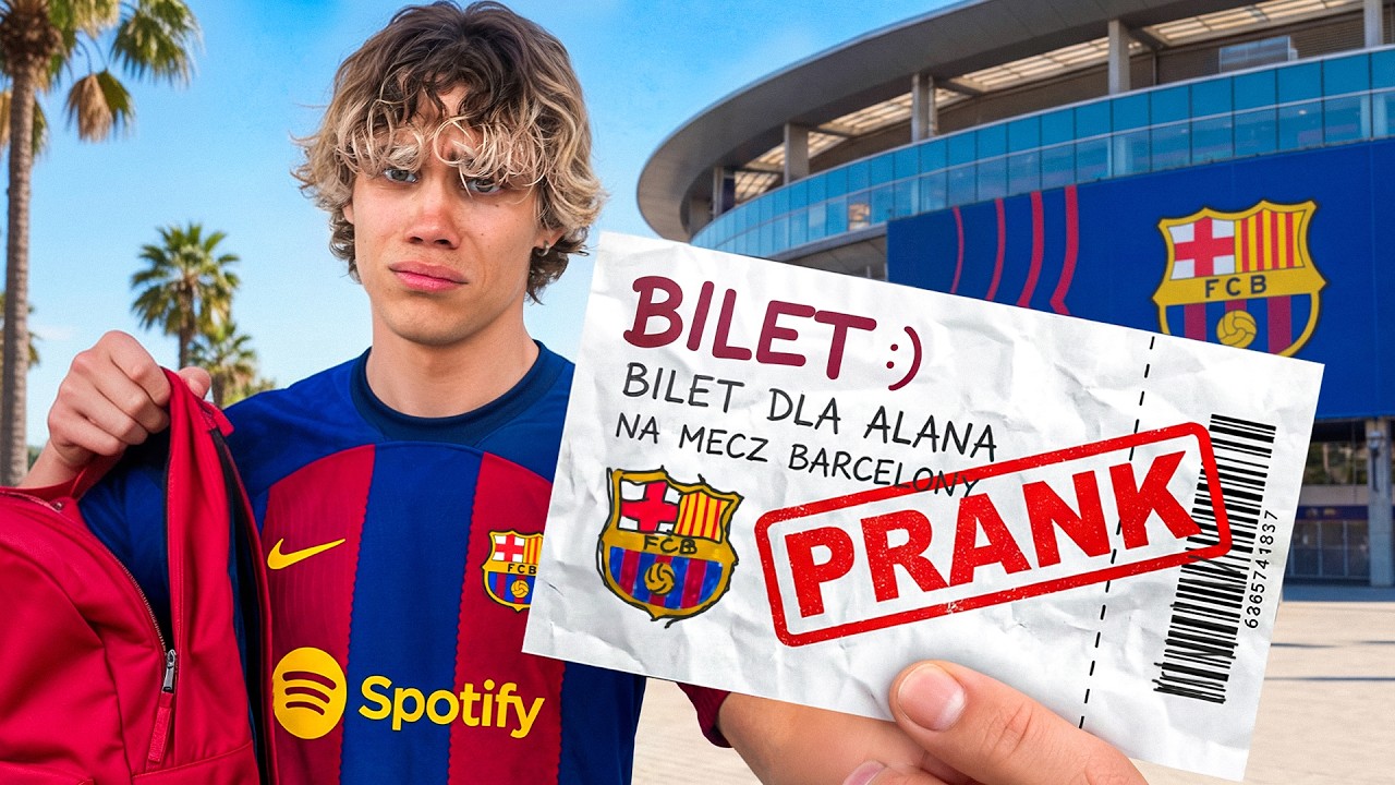 DOSTAŁ WSP&Oacute;ŁPRACĘ Z BARCELONĄ PRANK! 🙉💥⚽