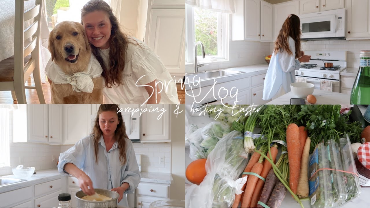 spring vlog | a few days in my life, prepping & hosting Easter, running errands