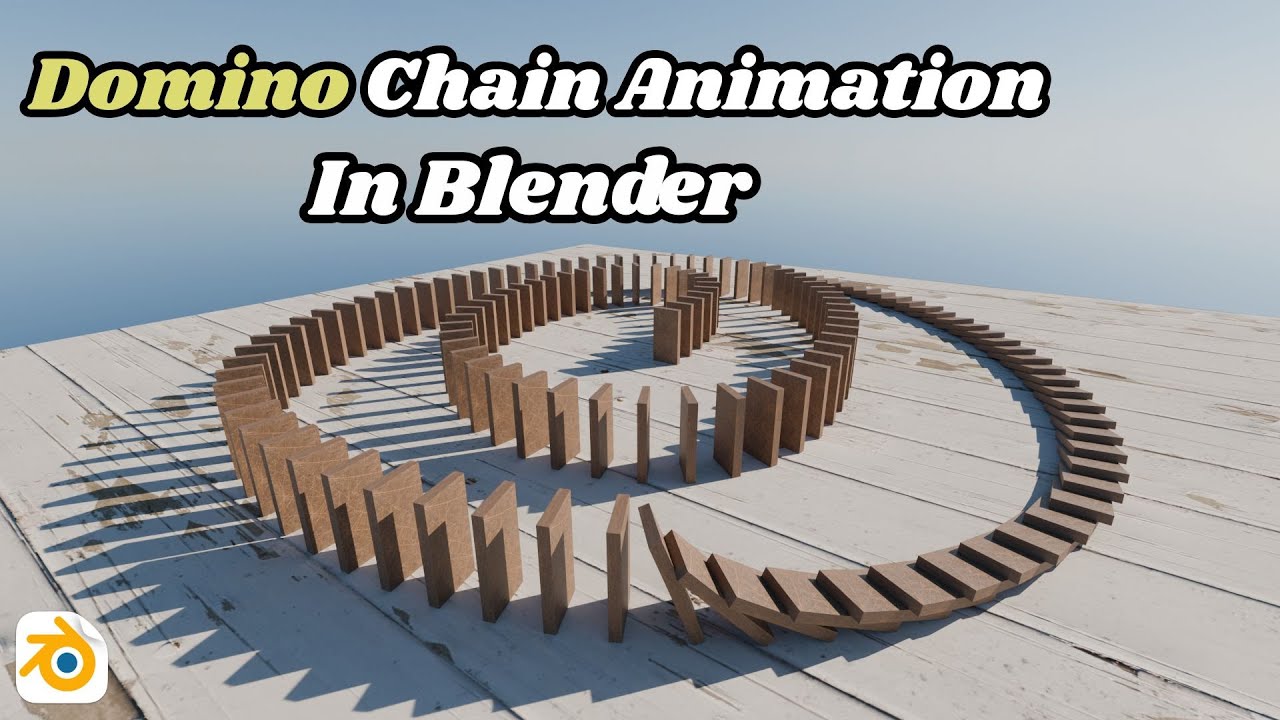 Make a Realistic Domino Chain Animation in Blender