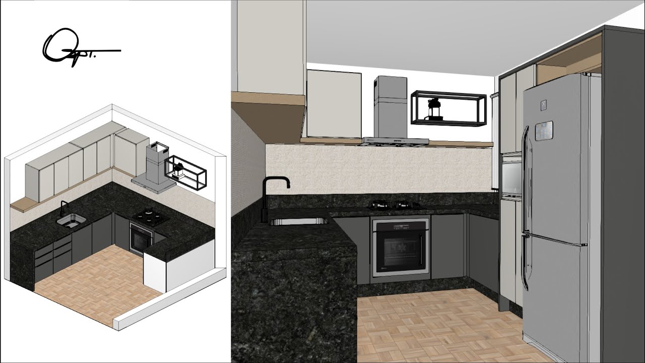 Cozinha Compacta - PARTE I - Modelagem #promob