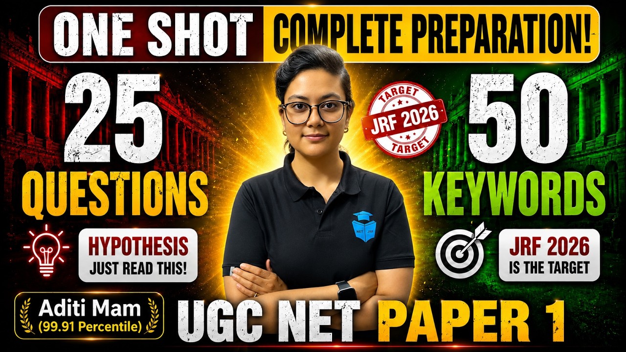 UGC NET Paper 1 Important Questions with Keywords ✅ UGC NET June 2026 Paper 1 MCQs | Aditi Mam
