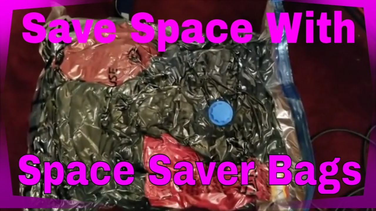 Space Saver Bags tips and time savers to help organize and save closet space with vacuum bag.