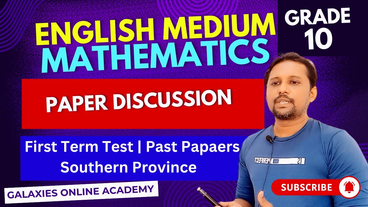Grade 10 English Medium Maths | First Term Test Paper Discussion | Full Solutions & Explanations 🔢