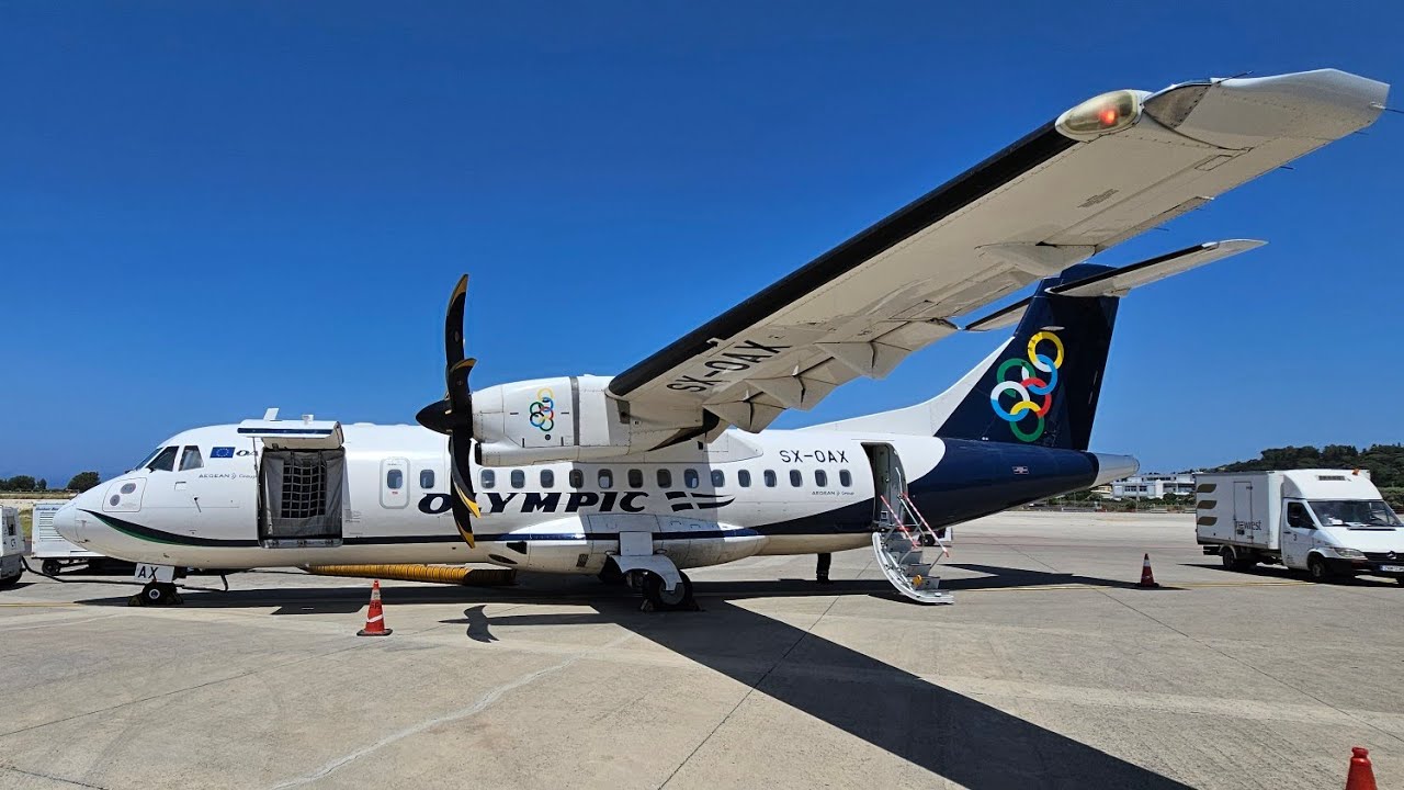 Olympic Air Economy Class | ATR 42-600 | Flight A3485 Chania - Rhodes