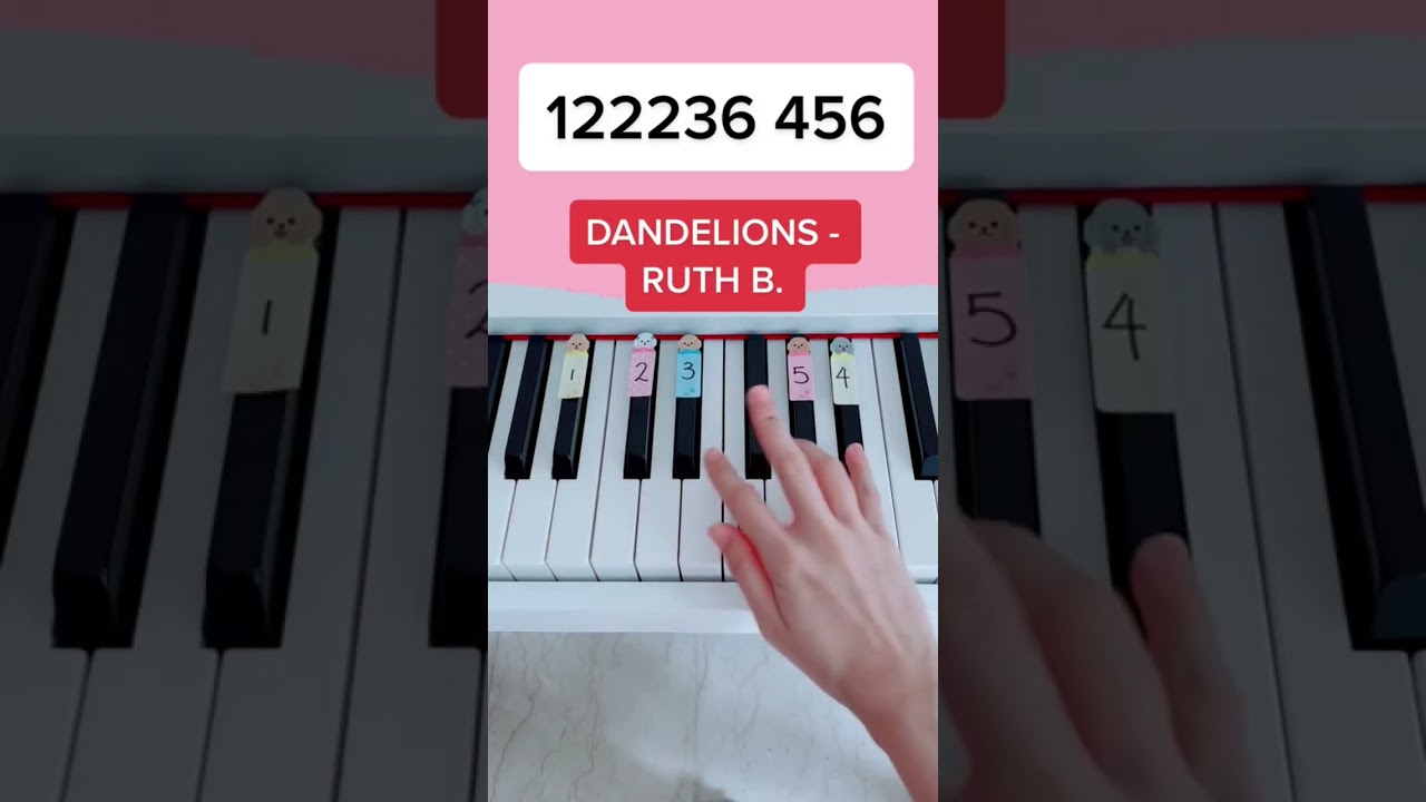 Dandelions - Ruth B. (Piano Tutorial) #easypianotutorial #pianobeginner #dandelionsruthb