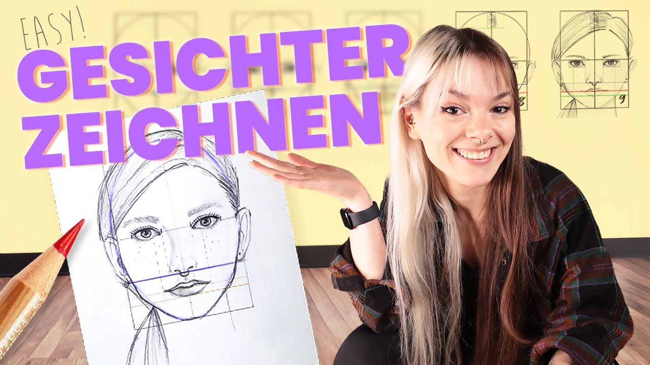 GESICHT ZEICHNEN | f&uuml;r Anf&auml;nger | Tutorial