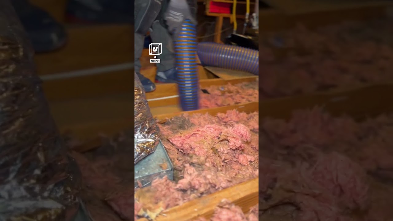 Satisfying attic insulation vacuum 😲😍          🎥: Instagram / atticpapi