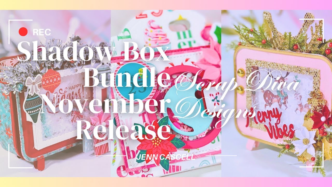 Shadow Box Bundle Scrap Diva Designs: предварительный обзор и обучающее видео ноябрьского релиза ...