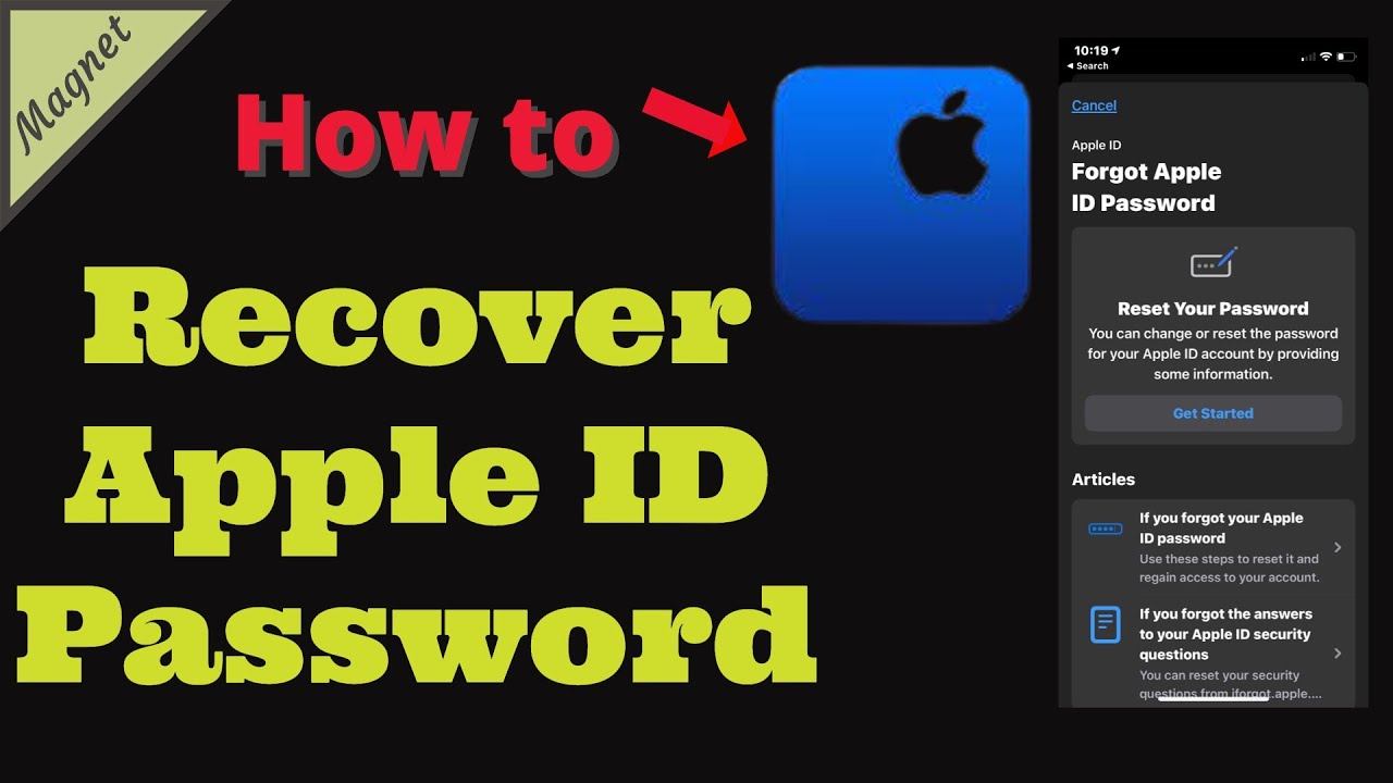 Reset your Apple ID password using Apple Support App