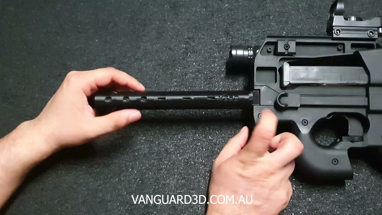 P90 Gel Blaster Barrel by Vanguard 3D