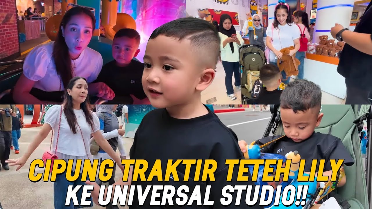 PERDANA KE UNIVERSAL STUDIO!! CIPUNG EXCITED!! NAGITA NGASUH SEHARIAN RAFATHAR CIPUNG LILY!!!
