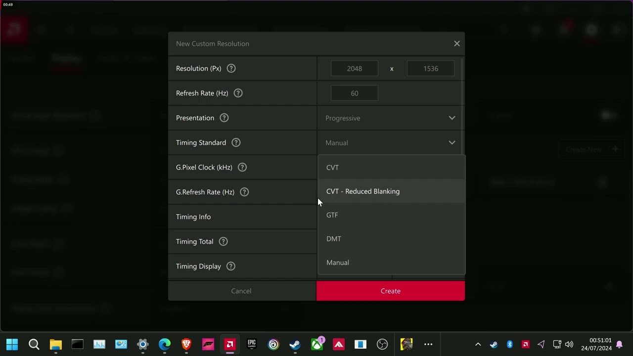 HOW TO CREATE 2048x1536 Custom Resolution | 7800XT|