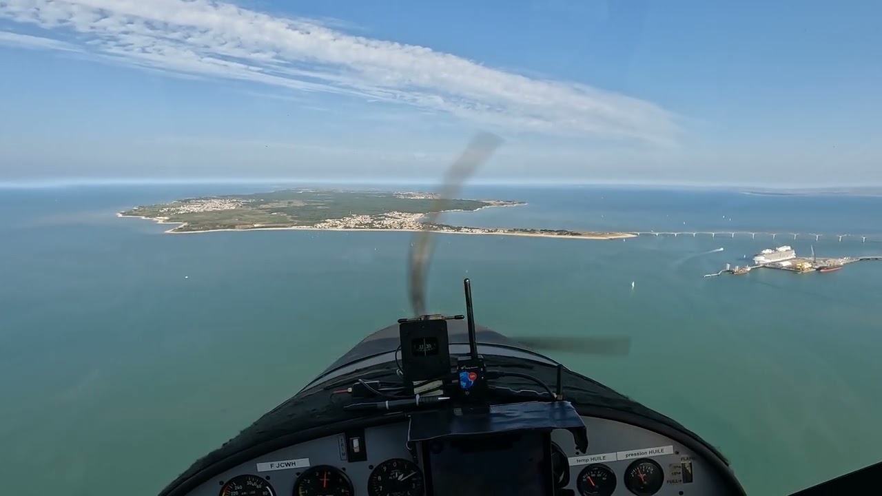 Arrivée sur la rochelle , circuit par survol de l'île de ré