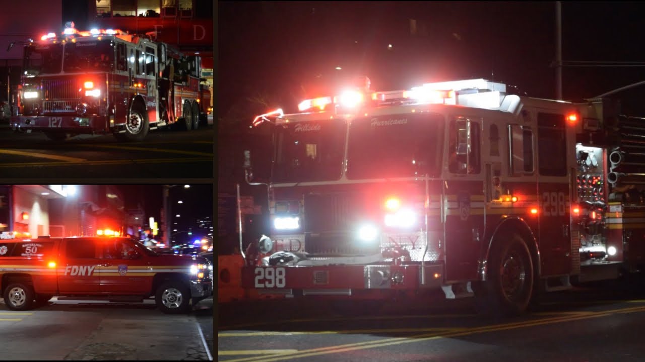 ✨BRAND-NEW 2023 SEAGRAVE PUMPER✨ FDNY ENGINE 298 & TOWER LADDER 127 RESPOND TO A CLASS III **Q2B**